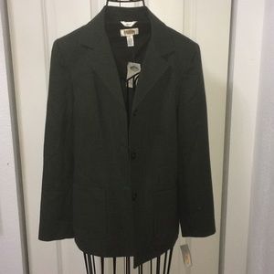 NWT TALBOTS Petites size 8 Green blazer.